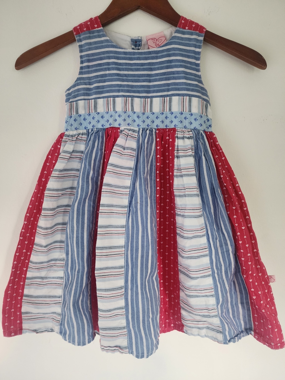 Cutey Coutour Lined Paneled Patchwork Dress - Size 4/5